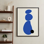 "Persevere" - Art Print in Lapis Lazuli by Beth Vassalo - In a Room