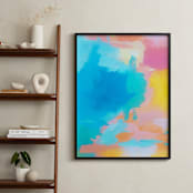 "Malibu Vibe" - Art Print in beach blue by Jenny Partrite - In a Room