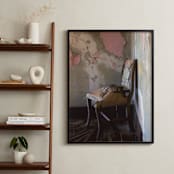 "Take a Seat" - Art Print in Salmon by Eric Eikenbary - In a Room