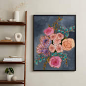 "A Bouquet for Kate floral" - Art Print in Pink by Jennifer Allevato - In a Room