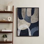 "Arched Assembly II" - Art Print in Indigo Deep by Tanya Lee Design - In a Room