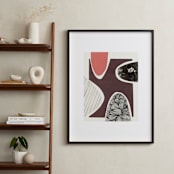 "Concavities" - Art Print in Burgundy by Bethania Lima - In a Room