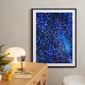 "Constellations" - Art Print in Deep blue by Alexandra Dzh - In a Room