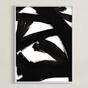 "Rhythm in Black" - Art Print in black by Natalie Baca - Framed