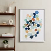 "Hexagon Cluster" - Art Print in Turquoise by Yao Cheng Design - In a Room