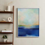 "Blue Waterfall" - Art Print in Blue Waterfall by AlisonJerry - In a Room