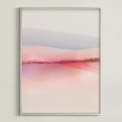 "Sailors Delight" - Art Print in Pink Skies by Karen Kardatzke - Framed