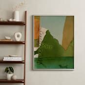 "Aqua Hills I" - Art Print in Jade by Morgan Kendall - In a Room