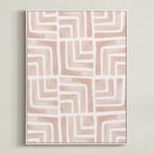 "Painted Geo" - Art Print in Sand by Iveta Angelova - Framed Canvas