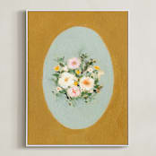 "Vignette II" - Art Print in Butterscotch by Brittany Smith - Framed Canvas