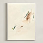 "Spring Abstract Diptych I" - Art Print in Cream by Caryn Owen - Framed Canvas