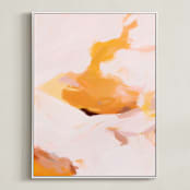 "Marigolds No.1" - Art Print in Marigold Orange by Parima Studio - Framed Canvas