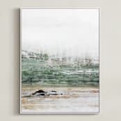 "The Forest for the Trees" - Art Print in Forest Green by Karen Kaul - Framed Canvas