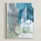 "Sea Glass No. 2" - Art Print in Sea by Julia Contacessi - Framed Canvas