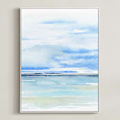 "Muse Triptych (center)" - Art Print in sea by Roberta Hoiness Art - Framed Canvas