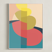 "The Climb" - Art Print in Coral by Christina Flowers - Framed Canvas
