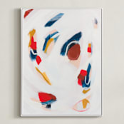 "Backpackers" - Art Print in Red by Mary Gaspar - Framed Canvas