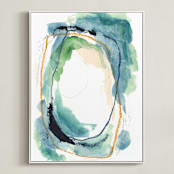 "below" - Art Print in pool by Kayla King - Framed Canvas