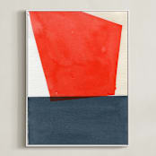 "Dippin In" - Art Print in White by Celeste Duffy - Framed Canvas