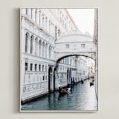 "Summer in Venice" - Art Print in Cotton white by Marianne Brouwer - Framed Canvas