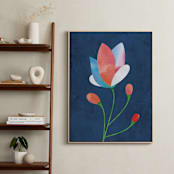 "Fleur Buds" - Art Print in Rose Red by sue prue - In a Room