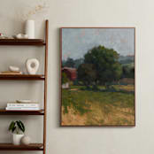 "Summer Field 1" - Art Print in Crimson by Wendy Keller - In a Room