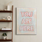 "You are Here" - Art Print in Coral by Karyn Denten - In a Room