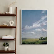 "First Bright" - Art Print in Perfect Day Blue by Stephanie Goos Johnson - In a Room