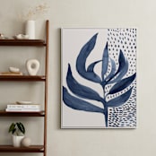 "Asymmetric balanced flower" - Art Print in Indigo AF by Bethania Lima - In a Room