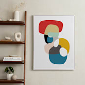 "Off the Coast On the Shore" - Art Print in Cerulean by Christina Flowers - In a Room