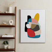 "Up Down and Back Around" - Art Print in Cerulean by Christina Flowers - In a Room