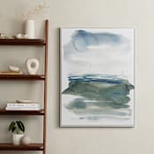 "ocean landscape" - Art Print in sea green by Kelly Witmer - In a Room