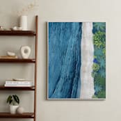 "Indigo Sea" - Art Print in Indigo Sea Blue by Denise Wong - In a Room