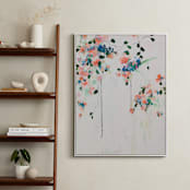 "Cascade" - Art Print in Coral by Sonal Nathwani - In a Room