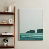 "Abstract Pacific Seascape Diptych 1" - Art Print in Greenish Turquoise by Caryn Owen - In a Room
