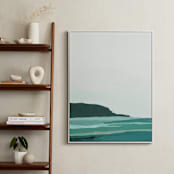 "Abstract Pacific Seascape Diptych 2" - Art Print in Turquoise by Caryn Owen - In a Room