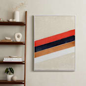 "Retro Stripes" - Art Print in White by Celeste Duffy - In a Room