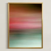 "Layered Dreamscape" - Art Print in Terra Cotta by Laura Bolter - Framed