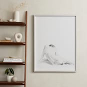 "Nude Study" - Art Print in original charcoal by Ramnik Velji - In a Room