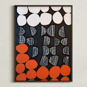 "Moon, Sun and Midnight" - Art Print in Sun by Deborah Velasquez - Framed