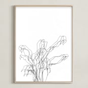 "Peace Lily" - Art Print in Black and White by Ashleigh Ninos - Framed