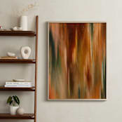 "Silk Road Campfires" - Art Print in Pumpkin Orange by Ksenia Ya - In a Room