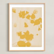 "Botanica 1" - Art Print in Amber by Kamala Nahas - Framed