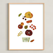 "Tomato Season" - Art Print in Green Zebra by Kayla King - Framed