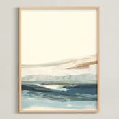 "The Ice Shelf" - Art Print in Light Blue by Caryn Owen - Framed