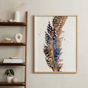 "Kind Feather" - Art Print in Brown by Stephanie Toral - In a Room