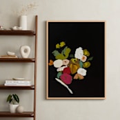 "Black Botanical Abstract Series" - Art Print in black by Caryn Owen - In a Room