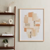 "Sounds of Silence" - Art Print in Peach Orange by Alisa Galitsyna - In a Room