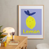 "My Fruity Family I" - Art Print in Light Purple by Marta Crea - In a Room