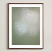 "Hazed Florals 2" - Art Print in Moss by Baumbirdy - Framed